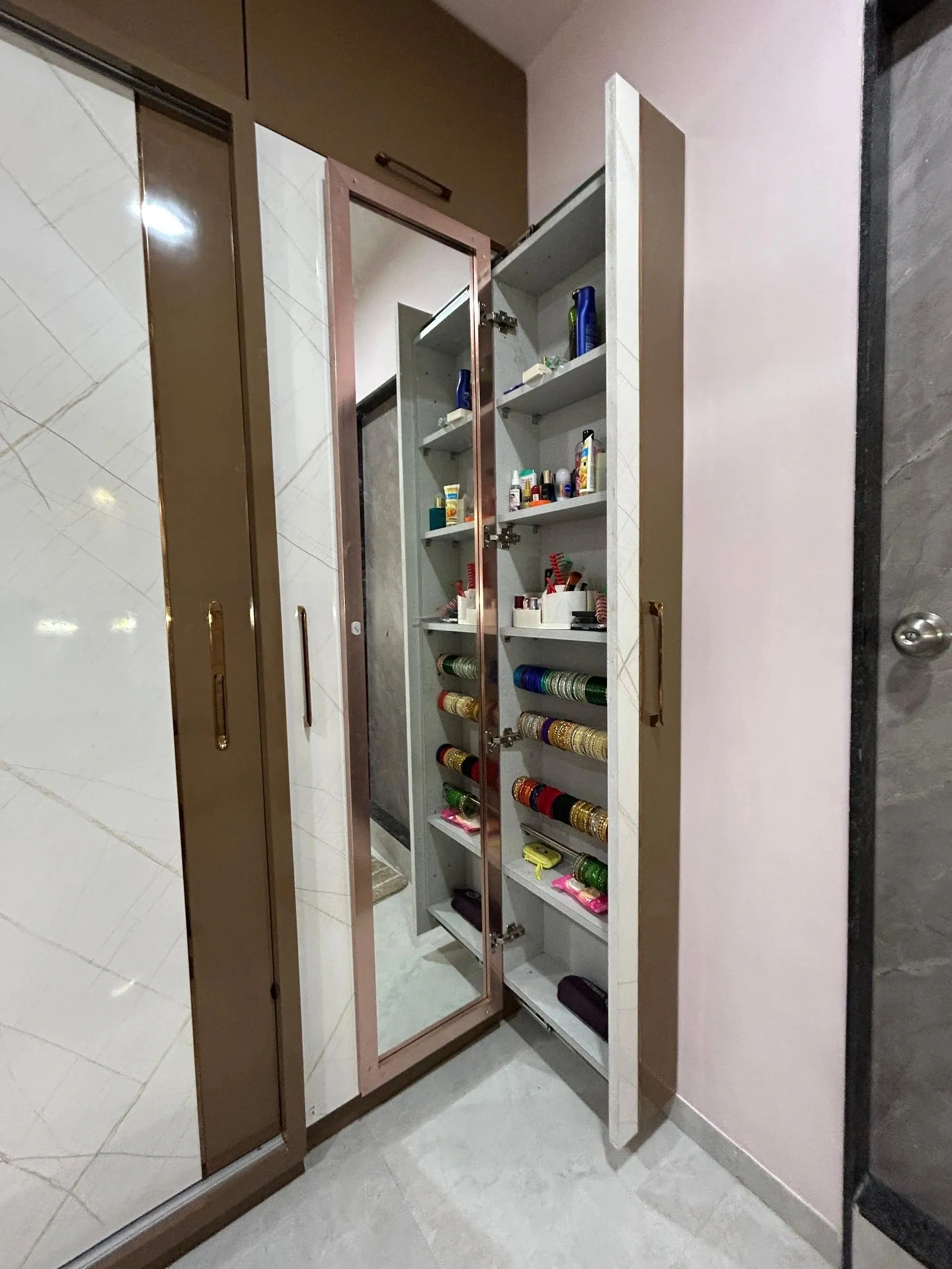 Hidden Dressing Table in Master Bedroom Wardrobe
